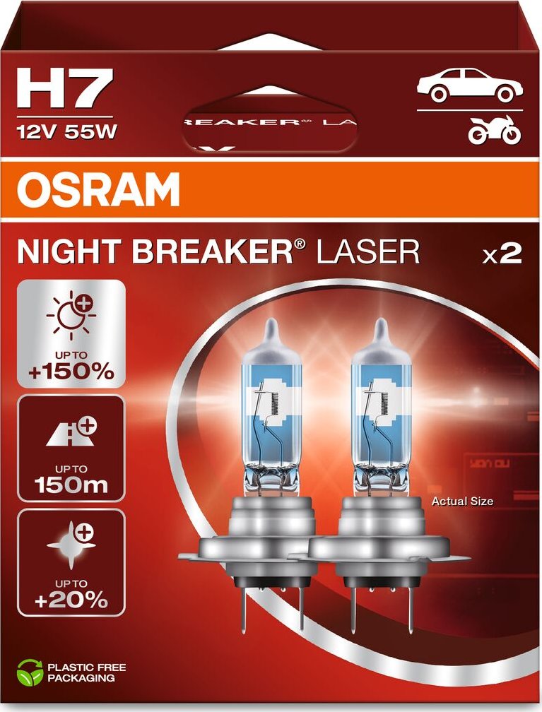 OSRAM Night Breaker Laser 64210NL-2HB H7 12V 55W 2 ks