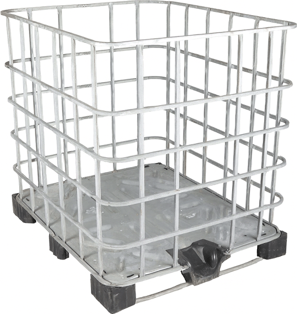 Ocelová klec od IBC kontejneru 120 × 100 × 120 cm
