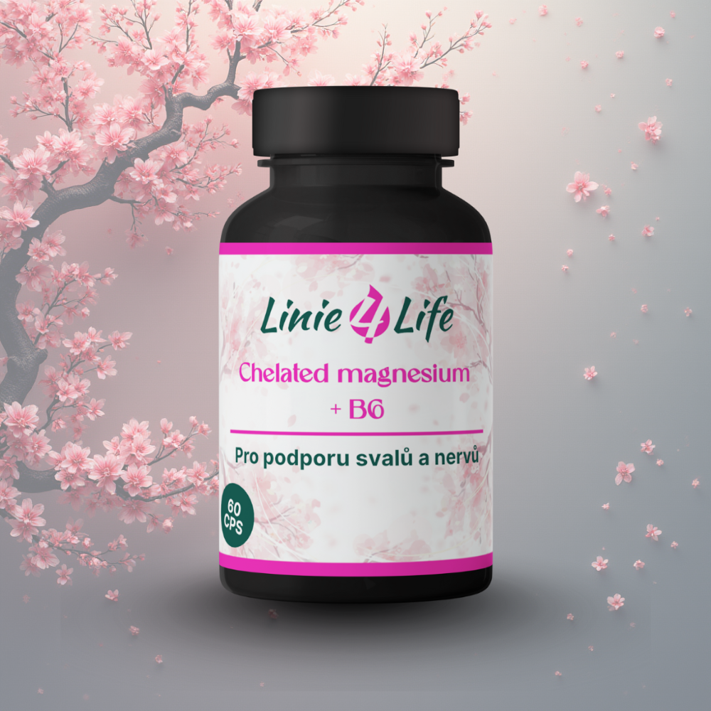 CHELATED MAGNESIUM 1600 mg + vitamÍn B6 - bez plnidel 60 kapslí/30 dní