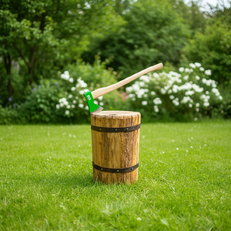 GREENBOSS WOOD Jasanový štípací špalek s ocelovou obručí (Střední)