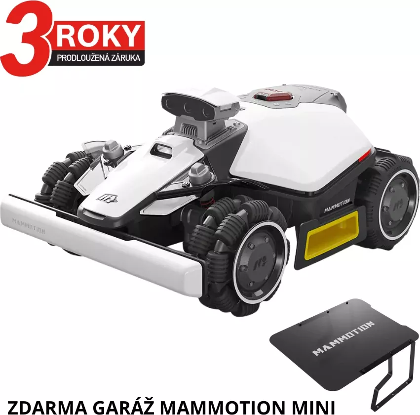 Robotická sekačka Mammotion LUBA mini 2 AWD 1000 (Sekačka do svahů bez vodícího drátu a externí RTK stanice)
