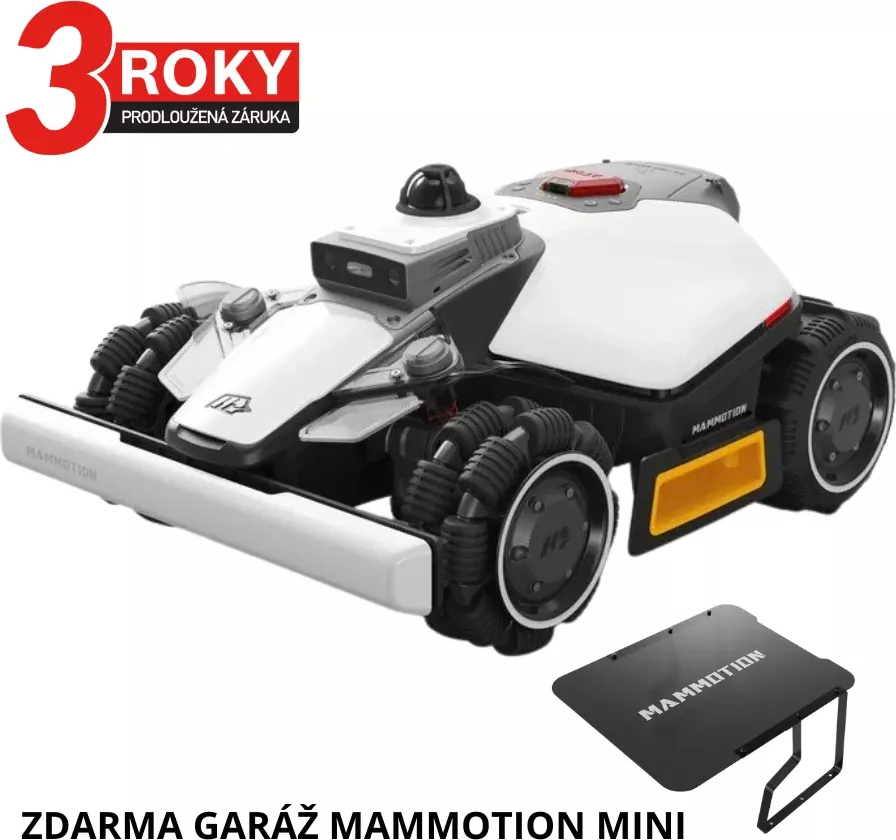 Robotická sekačka Mammotion LUBA mini 2 AWD 1500 LiDAR (Sekačka do svahů bez vodícího drátu a externí RTK stanice)