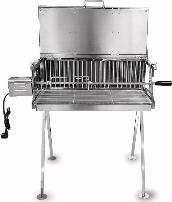 Gril se zadním topeništěm a motorem až 40 kg 1000/520/1000 mm (Kyperské grilovací systémy) ((KYPERSKÉ GRILOVACÍ SYSTÉMY))