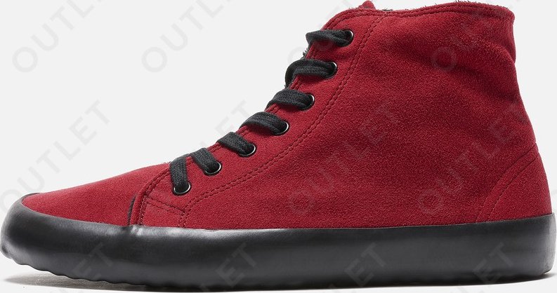 Bohempia OLEN zateplené barefoot kotníkové boty Bordo-Black OUTLET Velikost obuvi: 36w