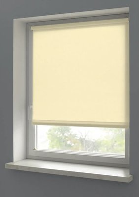 Roleta na okno bez vrtání s bočním vedením krémová 60x150 cm včetně upínacích držáků