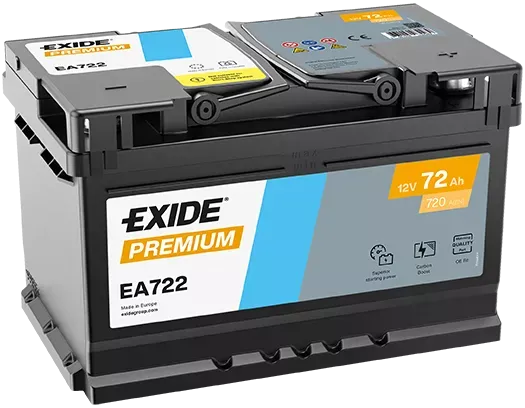 Autobaterie EXIDE Premium 12V 72Ah 720A EA722