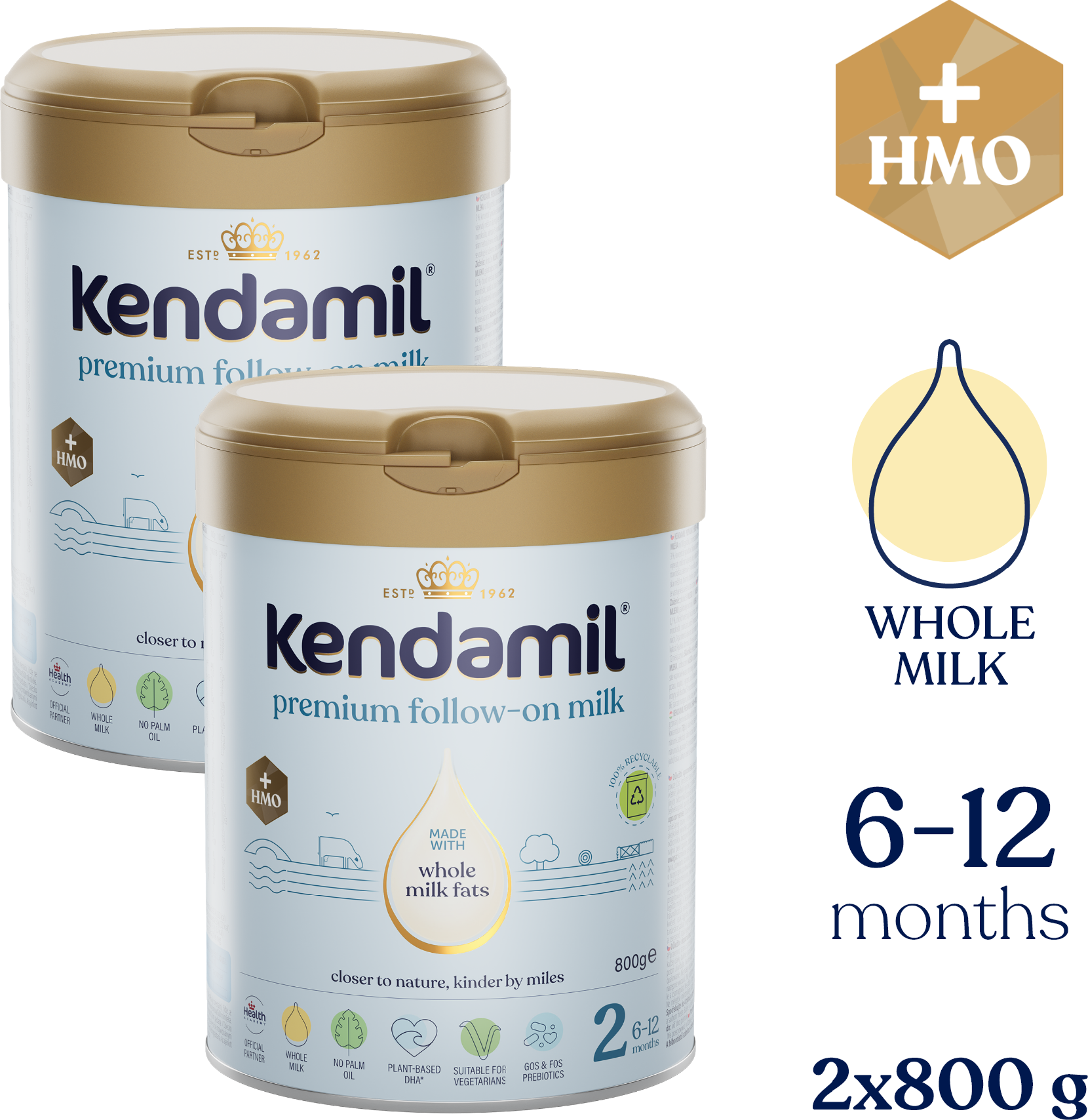 Kendamil 2x Premium 2 HMO+ (800 g)