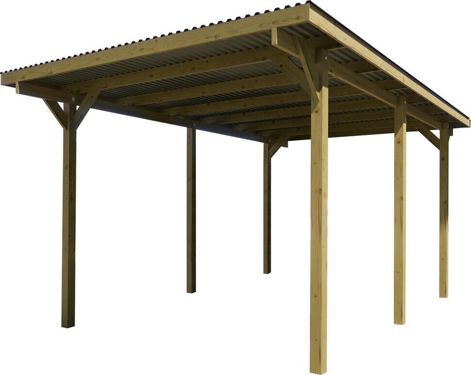 WEKA Dřevěný přístřešek na auto 606 (3x5 m)