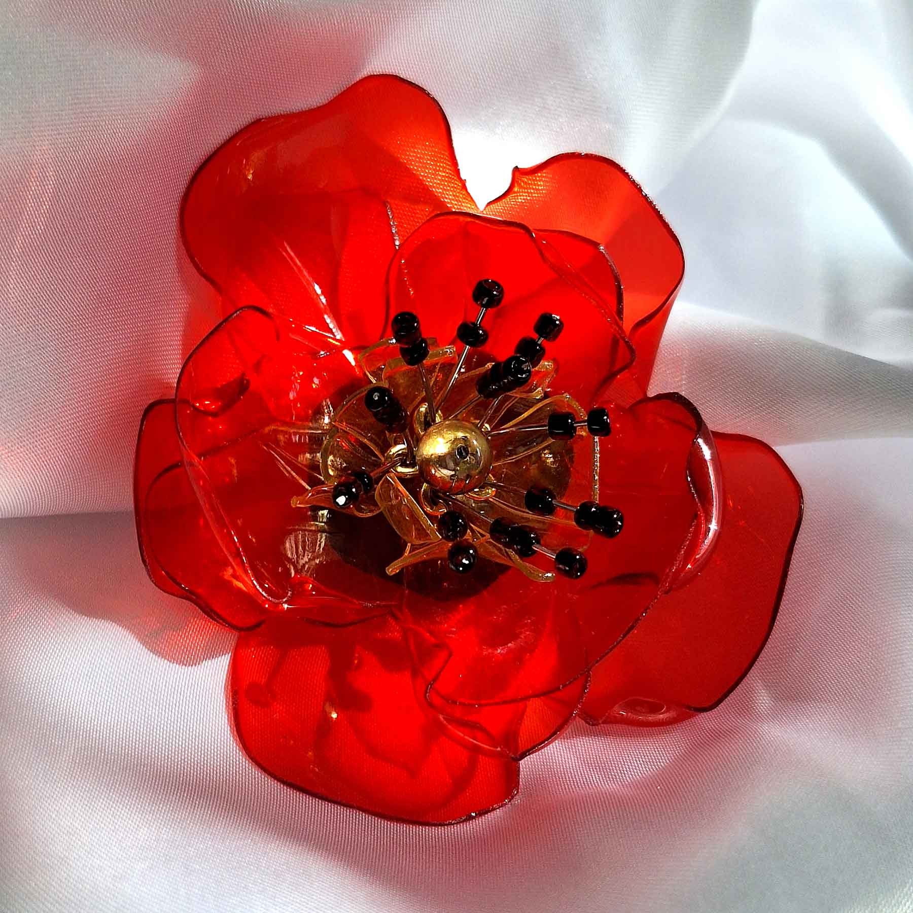 Vlčí mák_brož, 7 cm