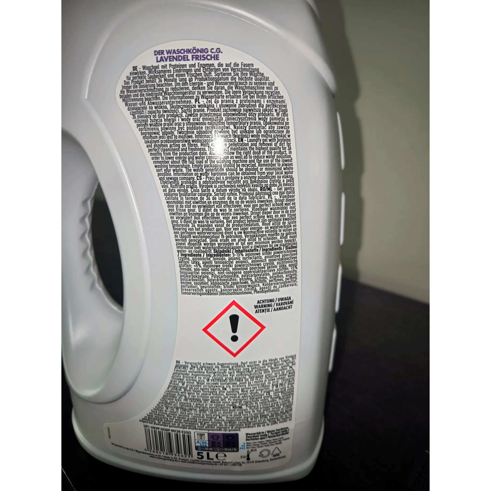 Fotografie 4 - Prací gel Der Waschkönig Universal Levandel Frische prací gel 4,9 l