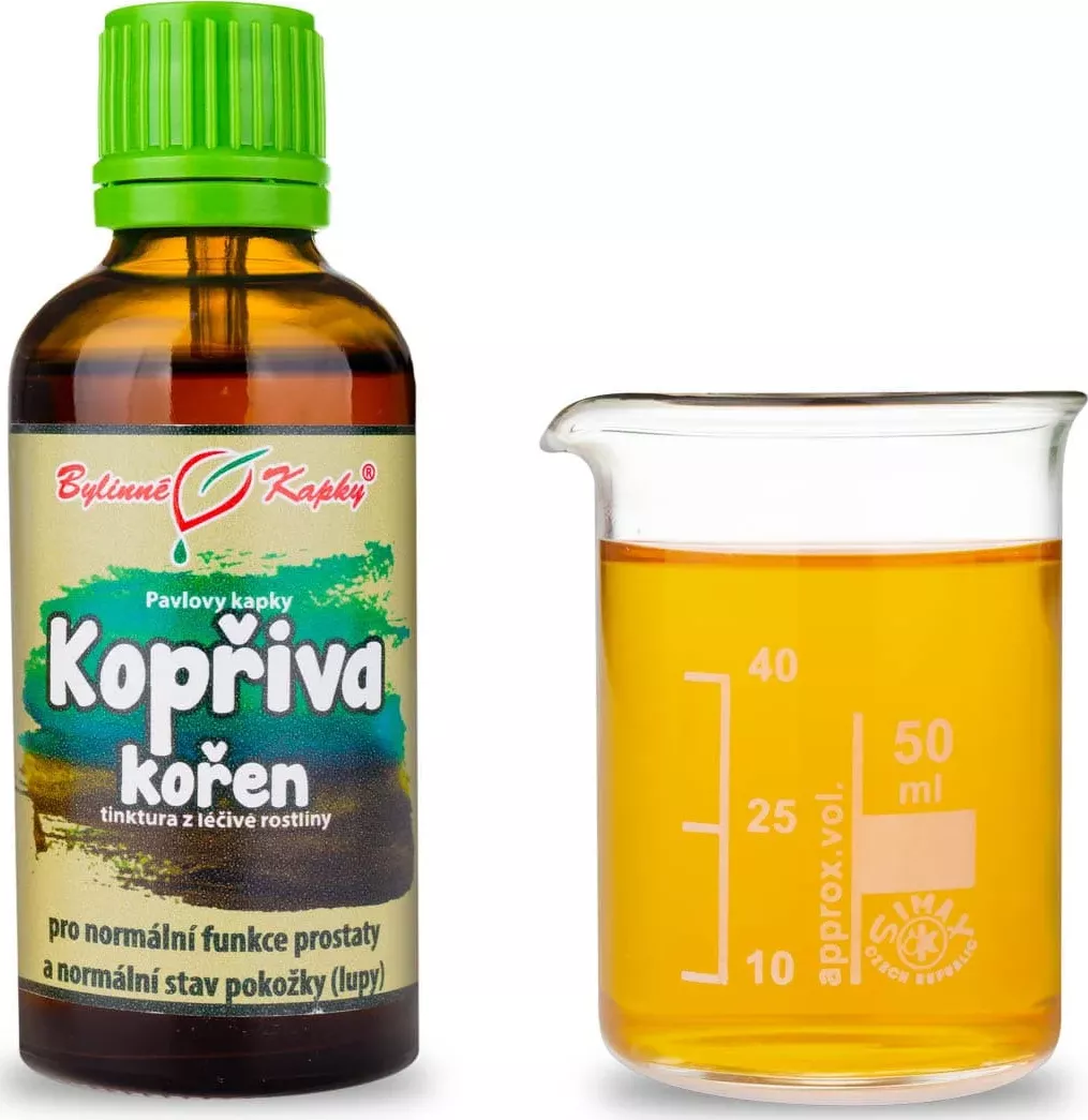 Bylinné kapky s.r.o. | Kopřiva kořen tinktura 50 ml | Pavlovy bylinné kapky ALOJ1180