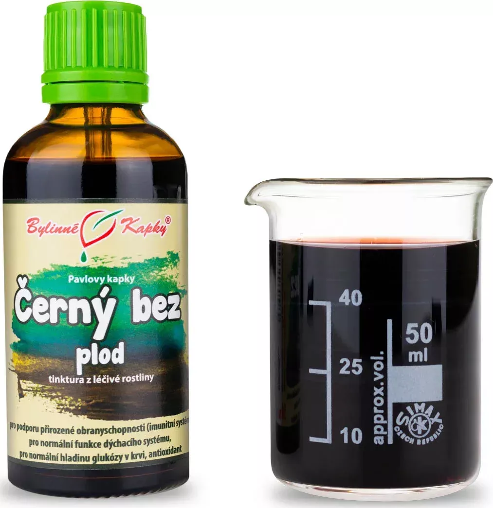 Bylinné kapky s.r.o. | Černý bez plod tinktura 50 ml |Pavlovy bylinné kapky ALOJ0330