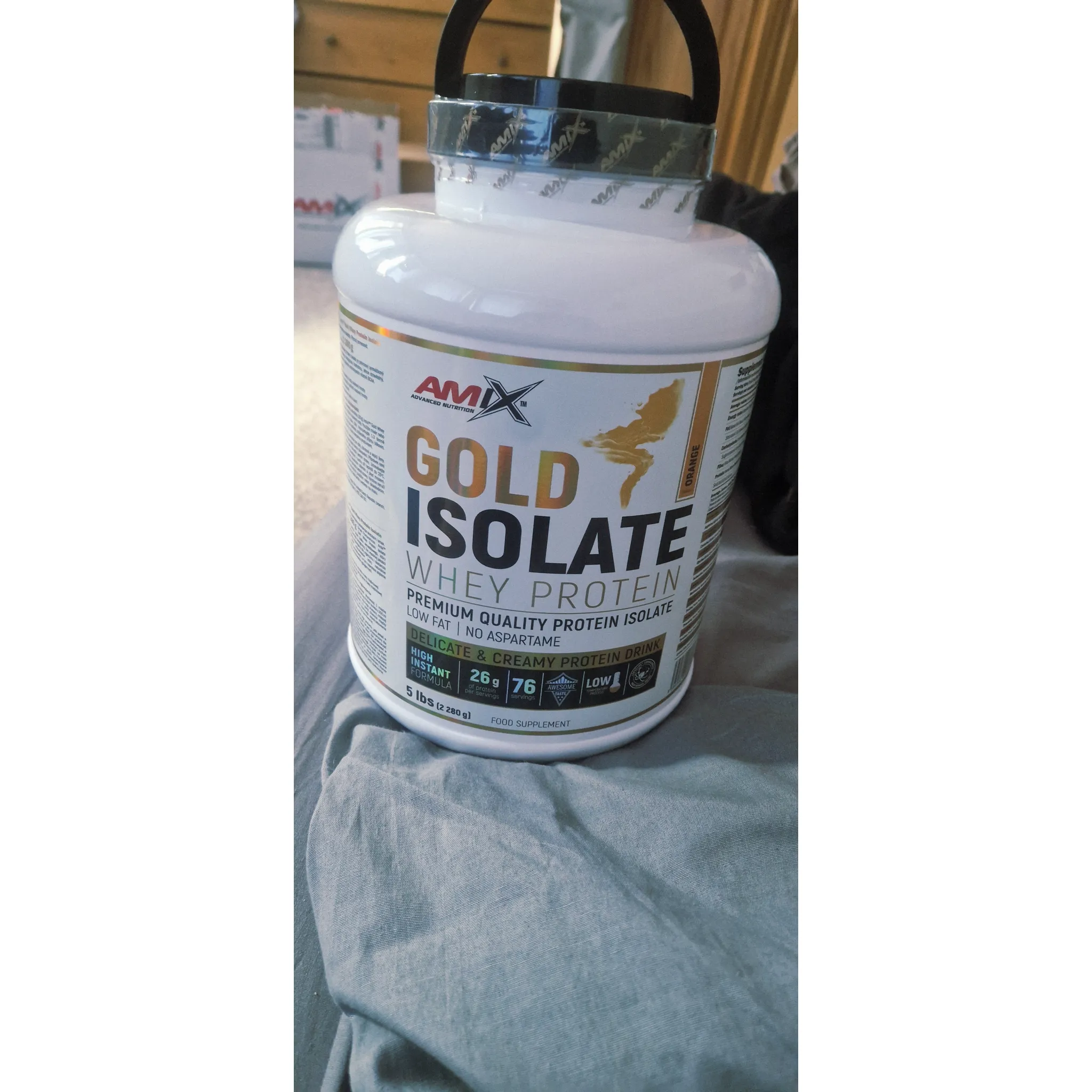 Fotografie 2 - Protein Amix Gold Whey Protein Isolate 2280 g vanilka