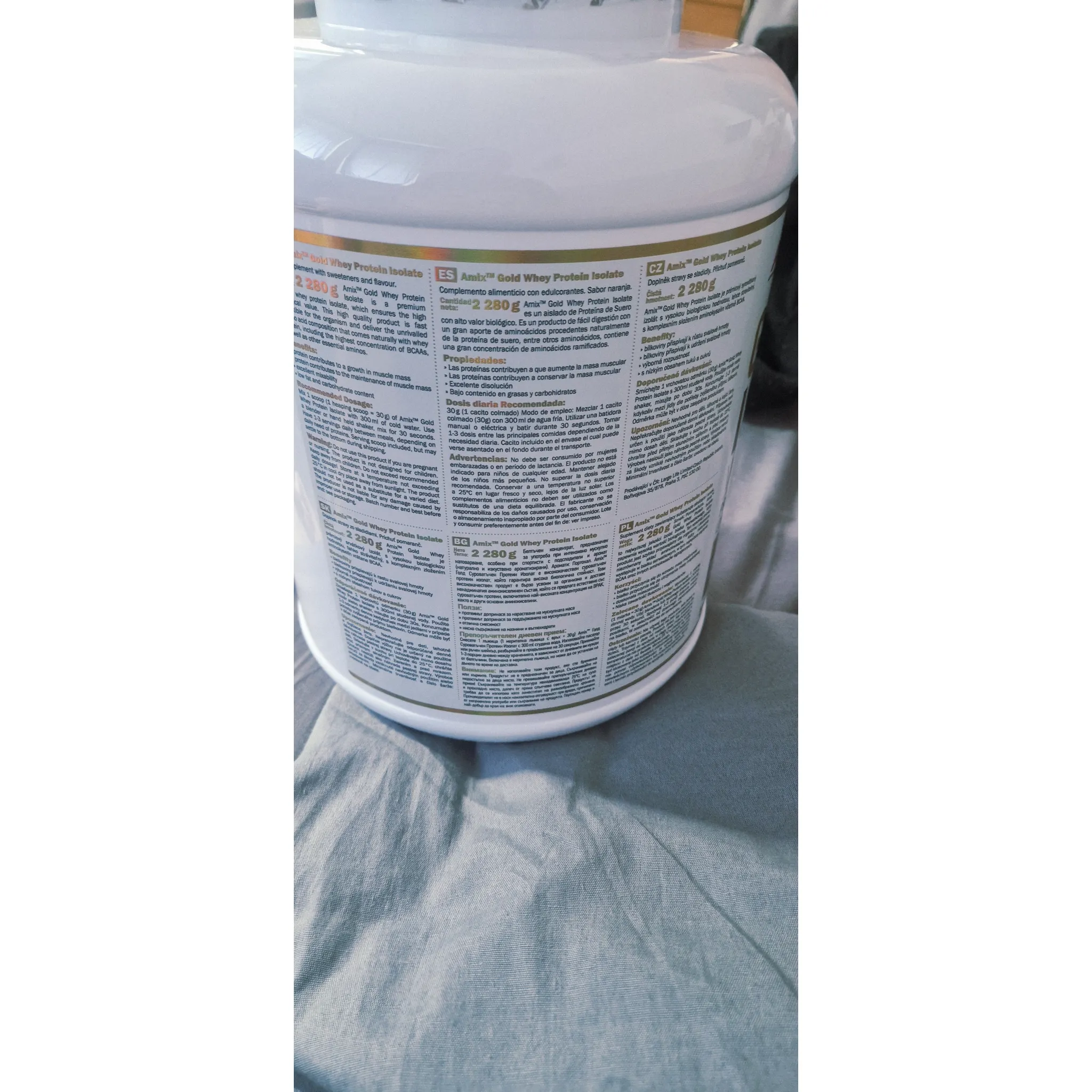 Fotografie 5 - Protein Amix Gold Whey Protein Isolate 2280 g vanilka