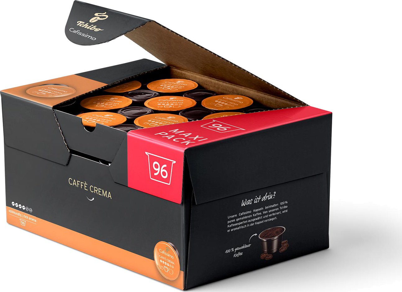 Tchibo Cafissimo Caffe Crema, Rich aroma, Plná chuť, 96 kapslí