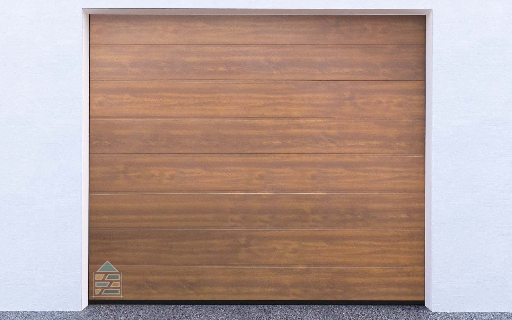 Sekční garážová vrata DoorHan DIY - Zlatý dub - Šířka 3000 x Výška 2030 , Bez ovládání