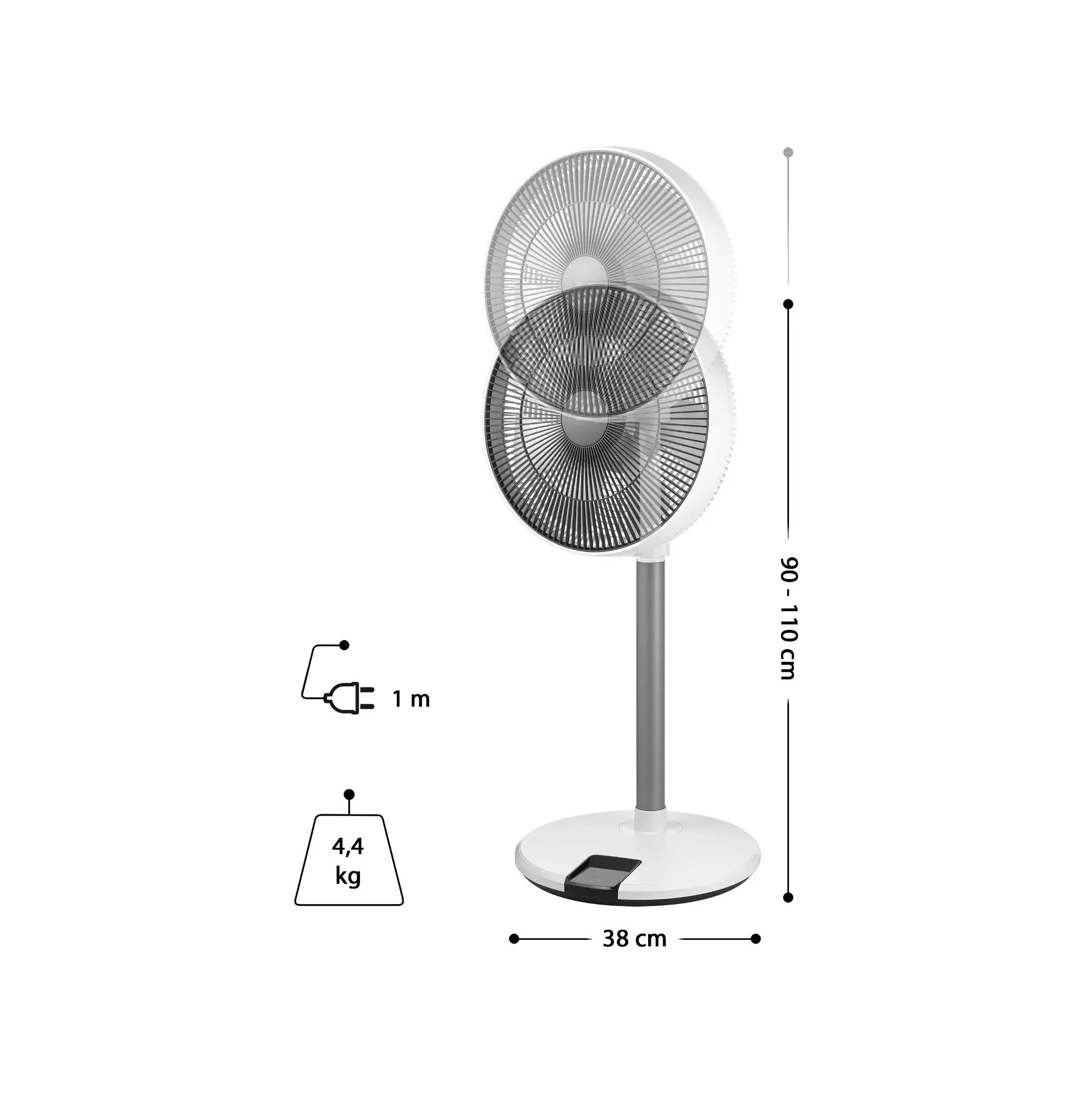 Fotografie 2 - Domácí ventilátor Sencor SFN 4091WH