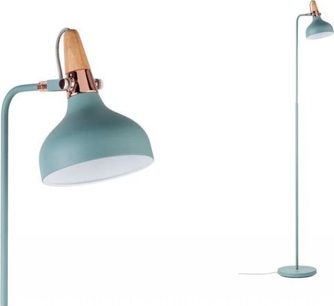 PAULMANN Stojací lampa Neordic Juna zelená / měď / dřevo - PAULMANN P 79654