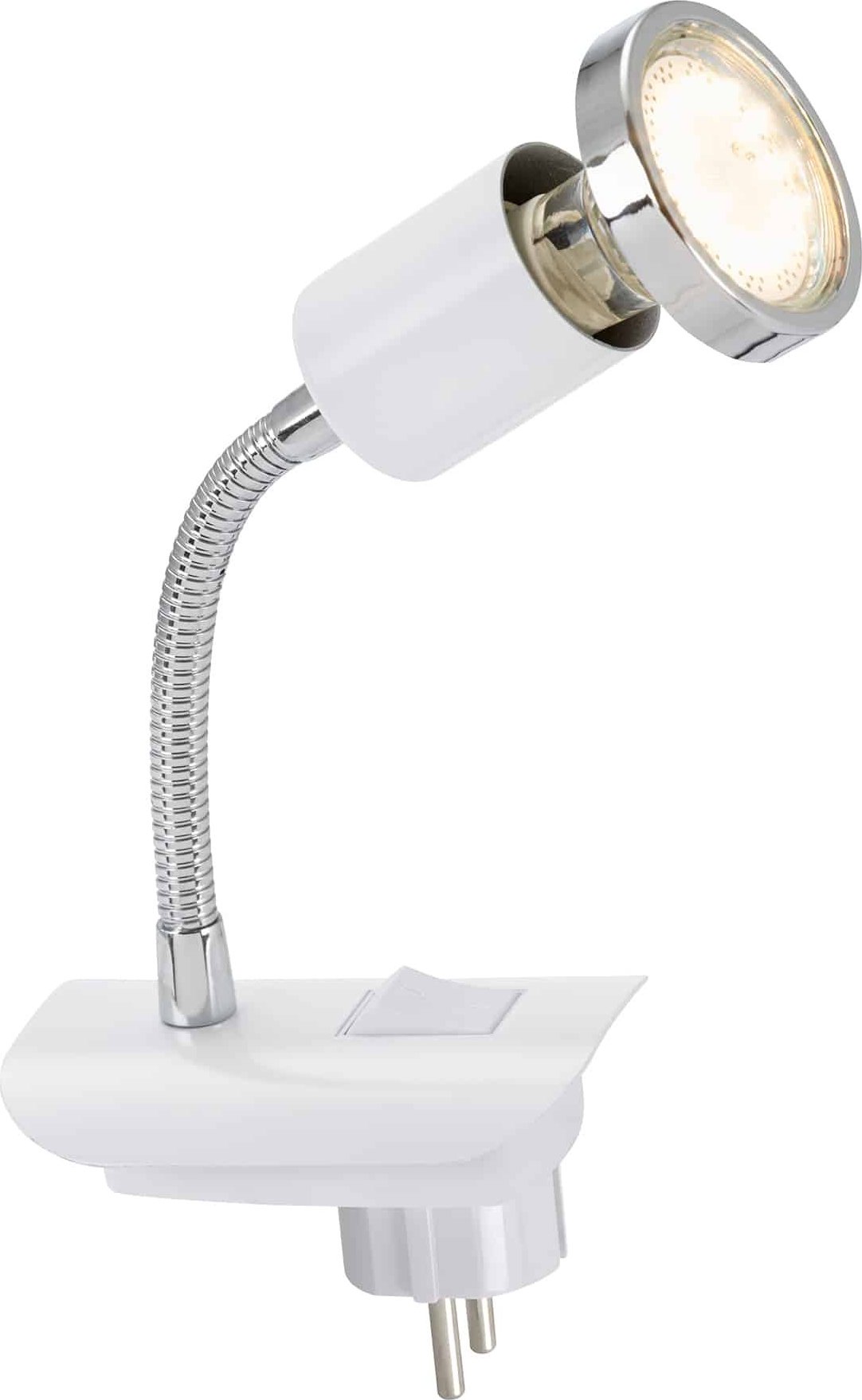 BRILONER AKCE - LED svítidlo do zásuvky, bílá, 1xLED/GU10/3W - BRILONER BRI 2892-016P