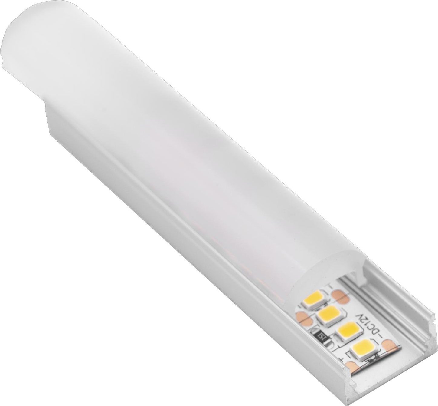 CENTURY VÝPRODEJ AL PROFIL pro LED pásek 10mm plochý opálový kryt vypouklý 40d 24x13mm IP20 délka 2m - CENTURY CEN KPRS40G-1713