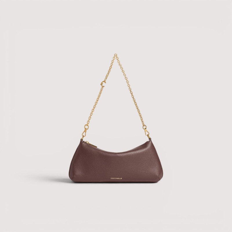 COCCINELLE C-ME CHAIN KOŽENÁ MINI BAG BERRY AW26 8059978815392