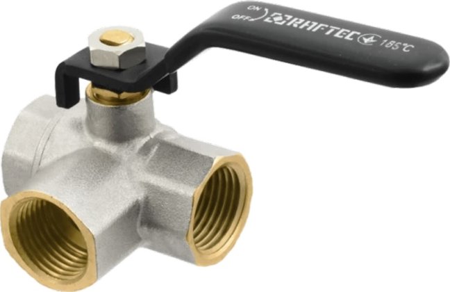Třícestný kulový ventil 1", RAFTEC (TDRH03)