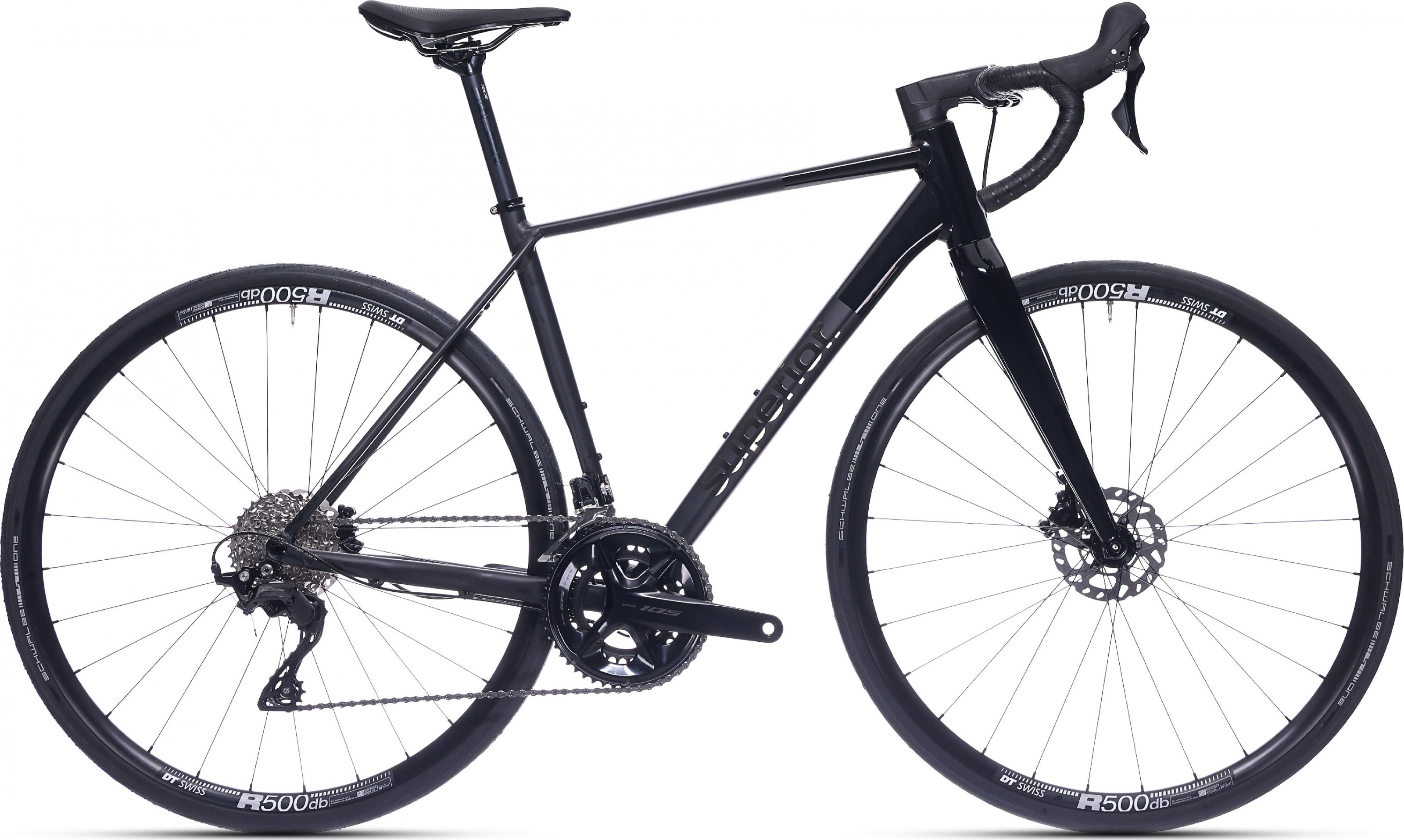 Superior X-ROAD 6.5 GF – silniční / gravel kolo Shimano 105 2×12 Matte Black Stealth Velikost: 580mm (XL)
