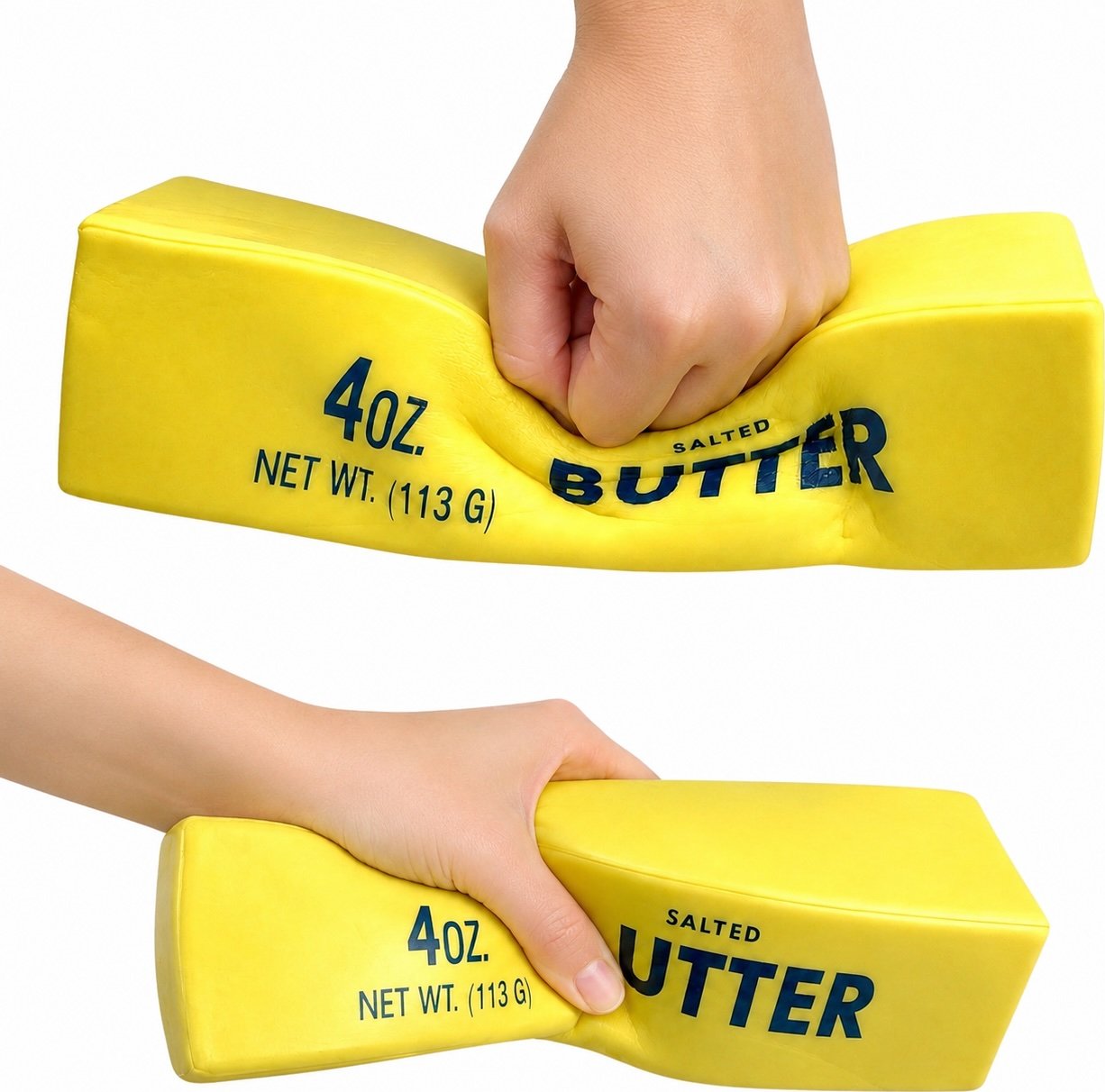 Butter Squishy MEGA XL obří antistresové mačkací máslo 24 x 5 cm