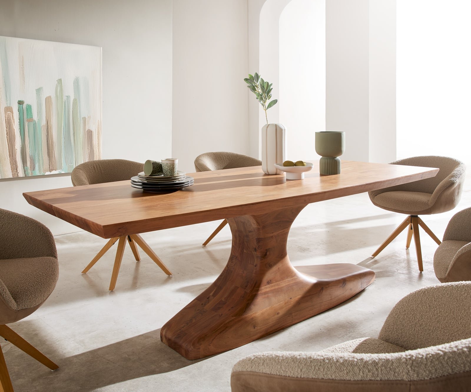 DELIFE Jídelní stůl Jalta 220x95 cm akácie přírodní masivní