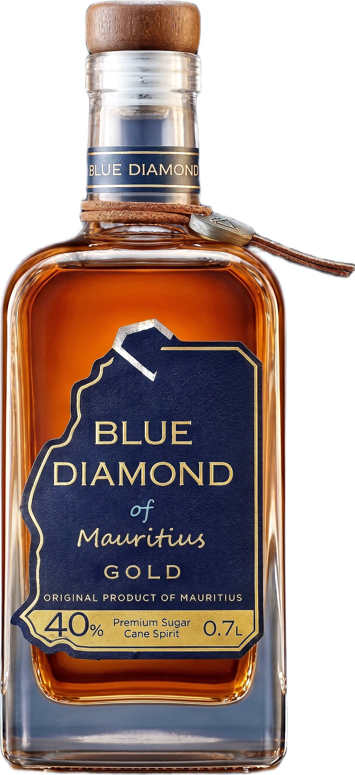 Blue Diamond of Mauritius Gold 0,7l 40% (holá láhev)