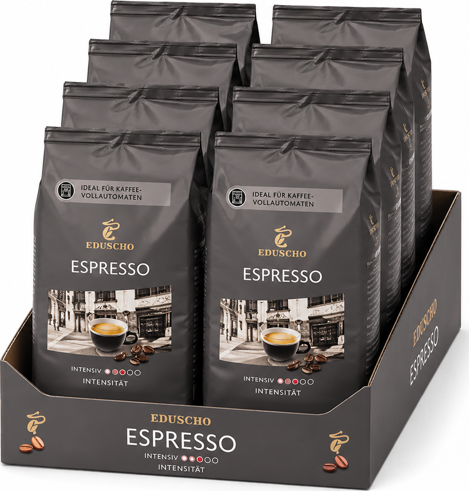 Tchibo Espresso Mailänder Art zrnková káva 8x1kg - VÝHODNÉ BALENÍ