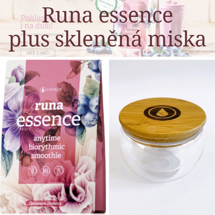 Energy Runa essence 210 g + skleněná miska Dokonale vyladěné smoothie