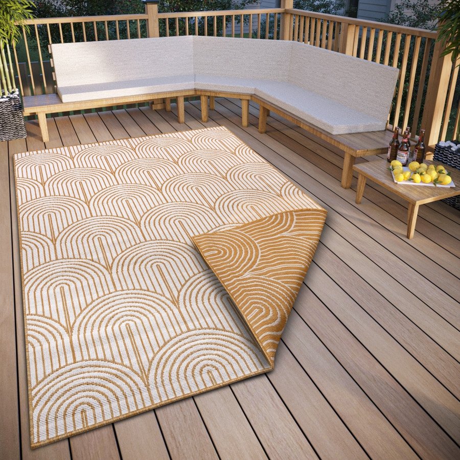 Kusový koberec Pangli 105849 Ochre – na ven i na doma, 80x150, žlutá, chodba / předsíň, Hanse Home - 1 rok na vrácení + DOPRAVA ZDARMA k Vám i zpět