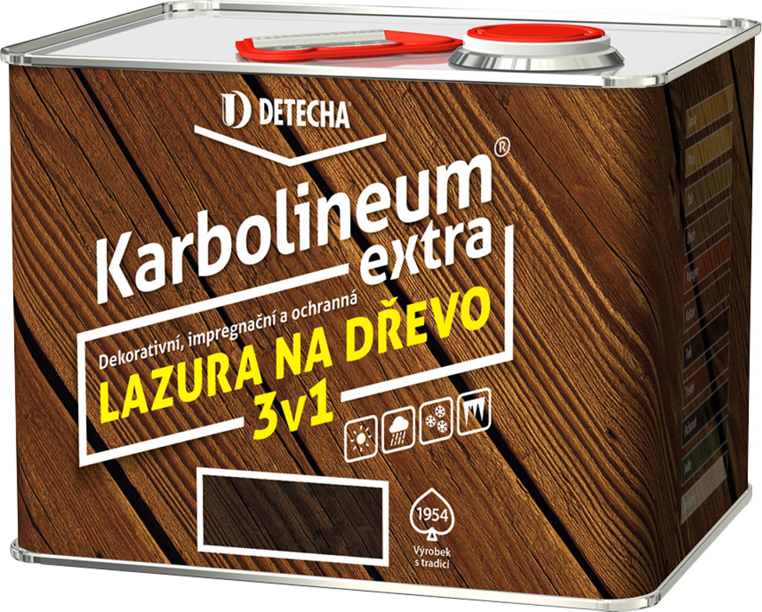 Karbolineum Extra 3v1 lazura na dřevo, bezbarvý, 3,5 kg