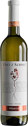 Víno z Kobylí Hibernal Barva vína je světle žlutá. Vůně je intenzivní, široká, s černorybízovými a broskvovými tóny. V chuti je víno jemně kořenité, s dobrou broskvovou chutí. Víno je velmi elegantní s příjemnou, sladkou chutí sladěnou pikantní kyselinkou