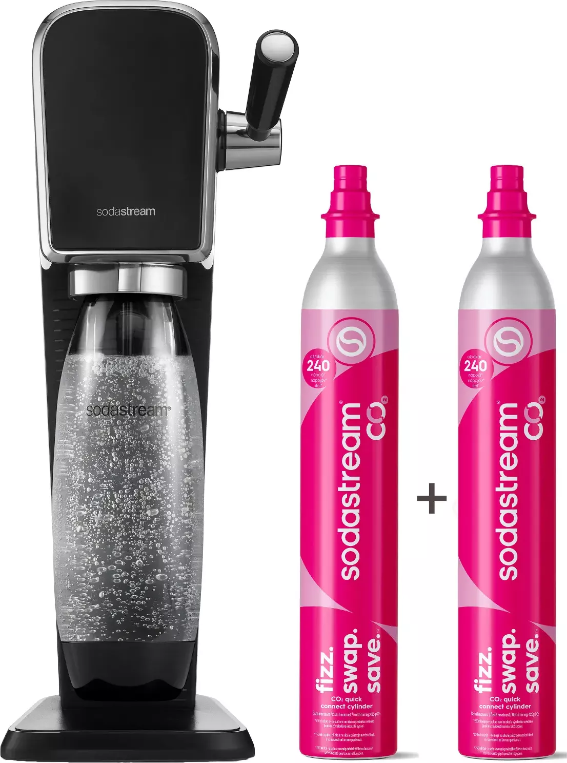 Sodastream ART black + bombicka CQC