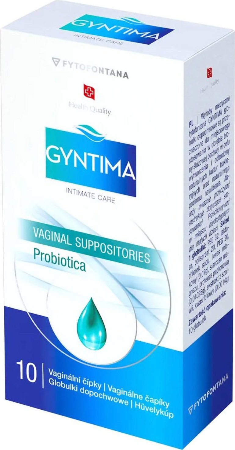 Gyntima Probiotica vaginální čípky 10 ks