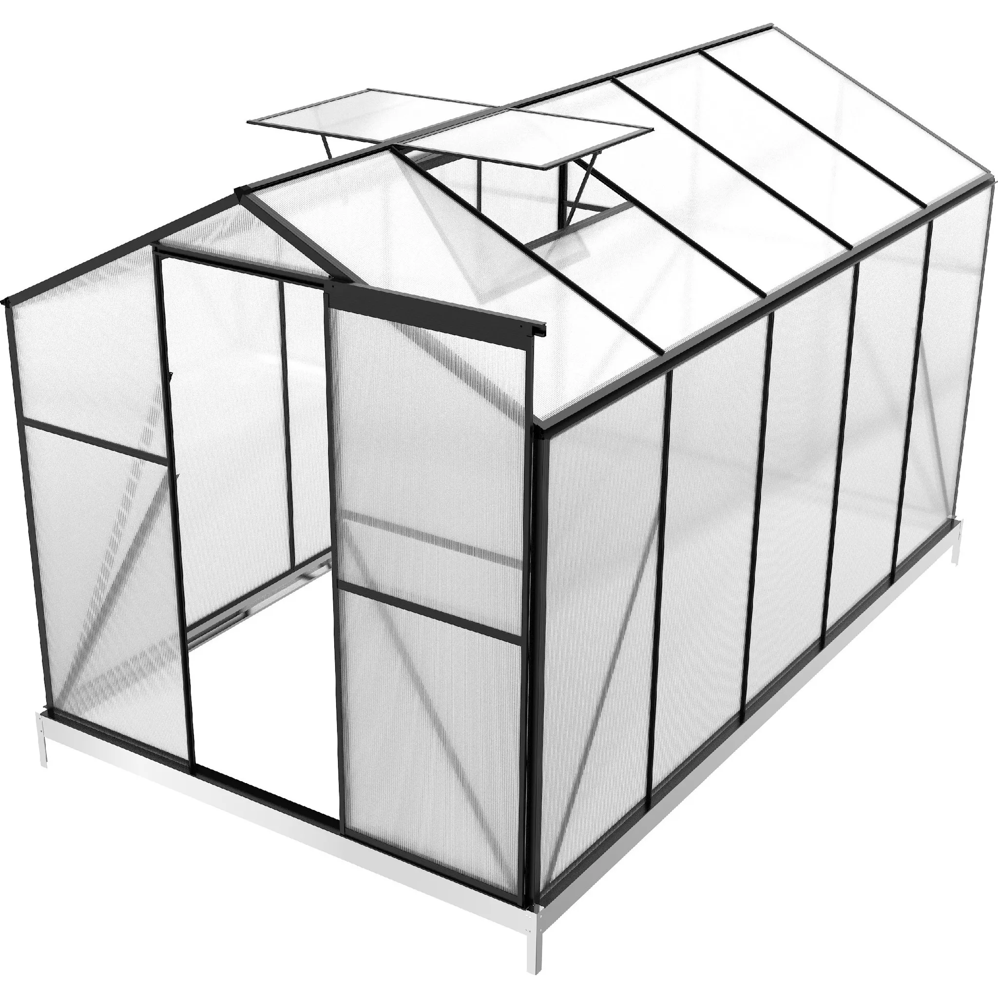 Fotografie 4 - Skleník BestBerg BBGH-1006B 3,14 x 1,9 x 1,94 m PC