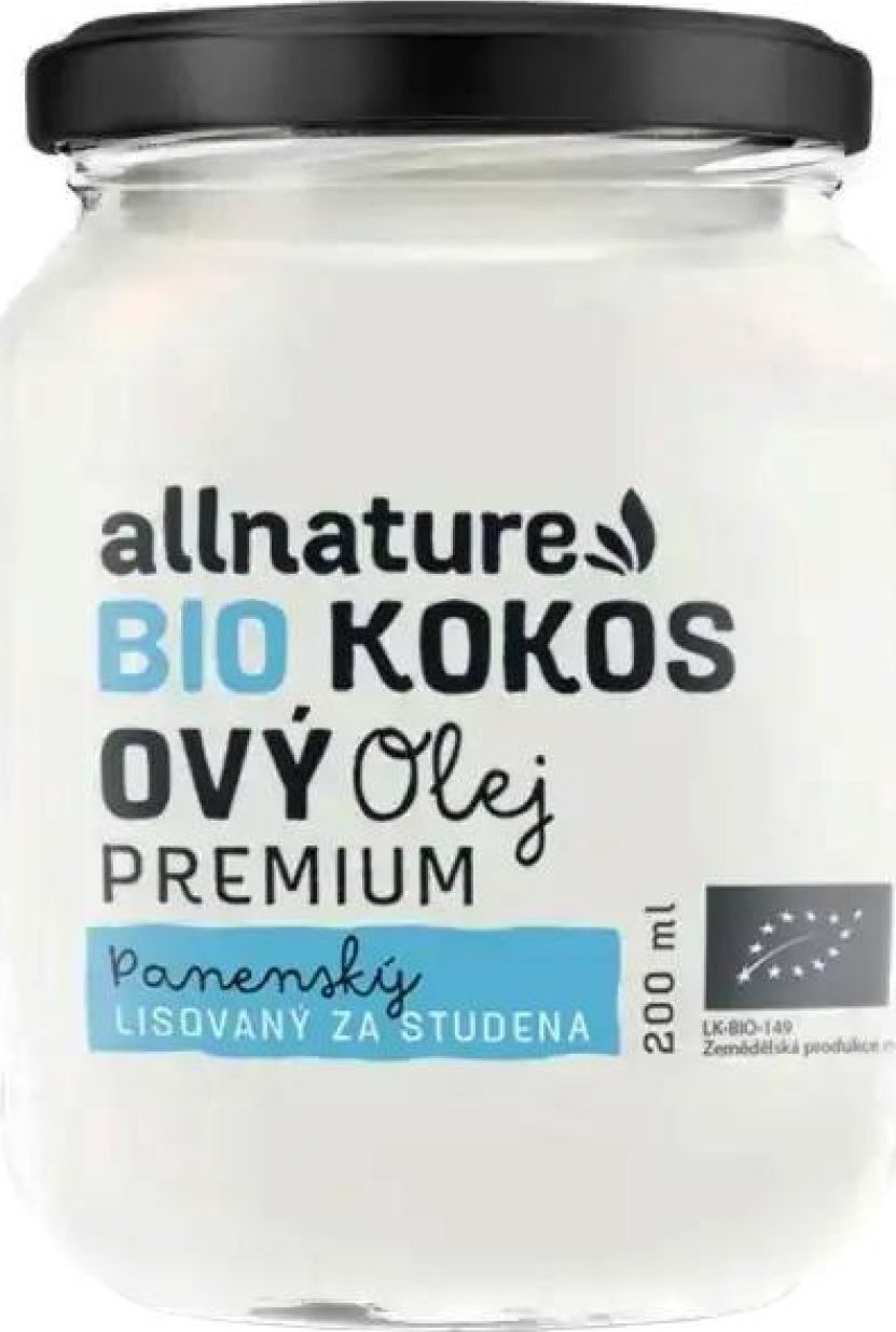 Allnature Premium Bio panenský kokosový olej 0,2 l