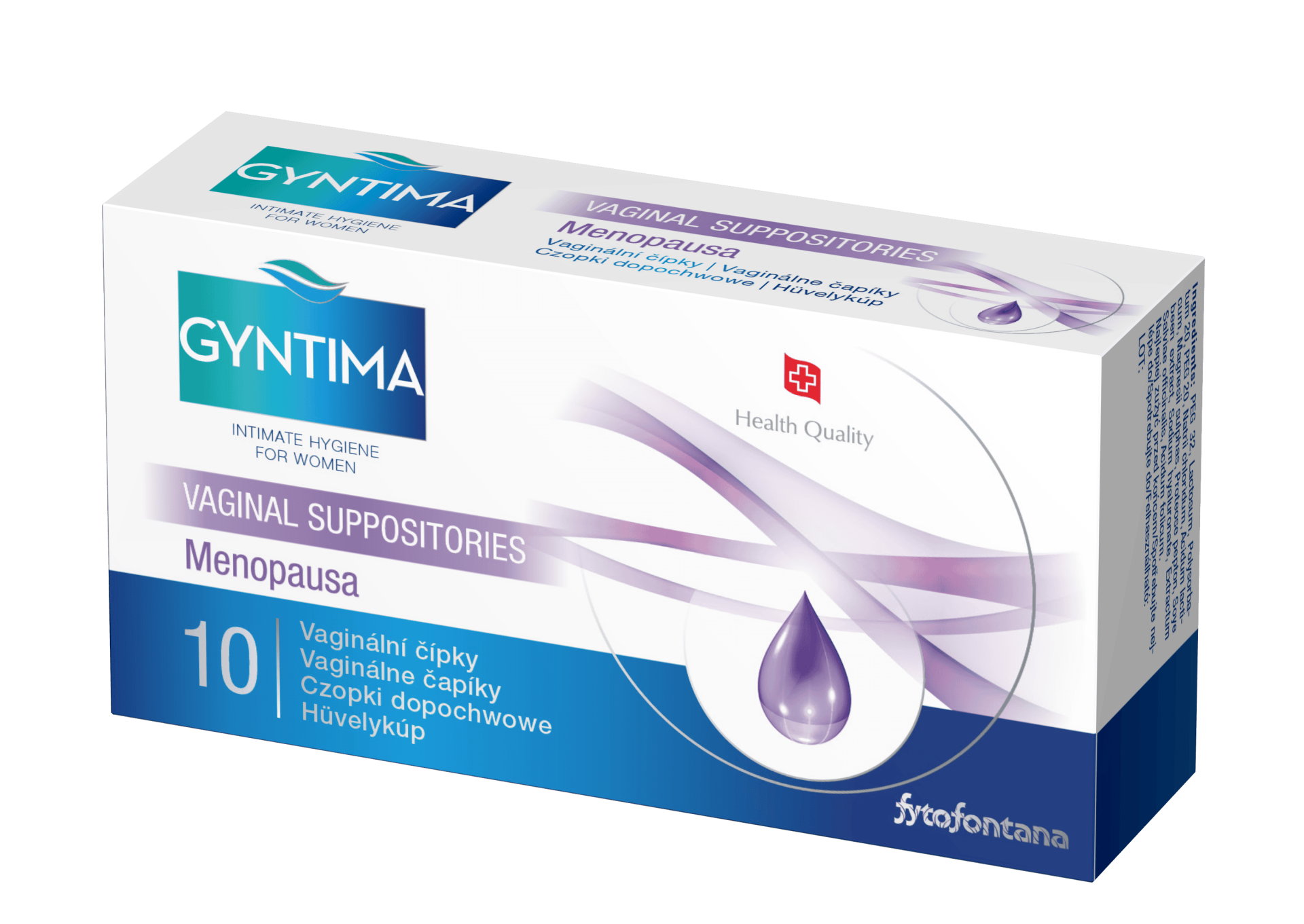 Gyntima Menopausa vaginální čípky 10 ks