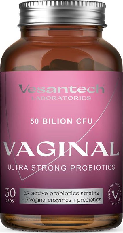 Vesantech Probiotika VAGINAL, zdraví intimních ženských orgánů, 50 mld CFU, 30 kapslí
