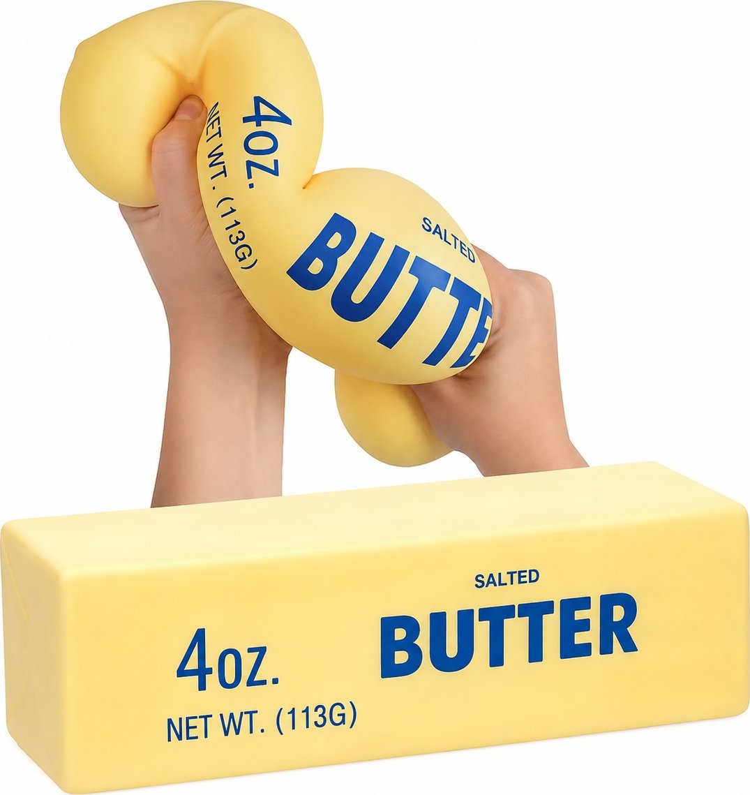 Butter Squishy GIGA XXL obří antistresové mačkací máslo 24 x 6 cm