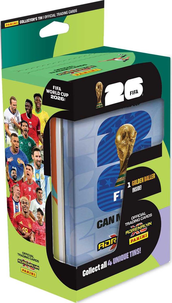 Panini Fotbalové karty FIFA World Cup 2026 ADRENALYN Plechový Box Classic