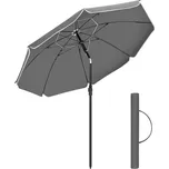 SONGMICS Solara slunečník 160 cm šedý