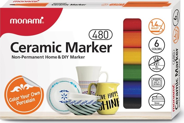 Fixy na porcelán a keramiku MONAMI 480, 6 ks 1,4 mm