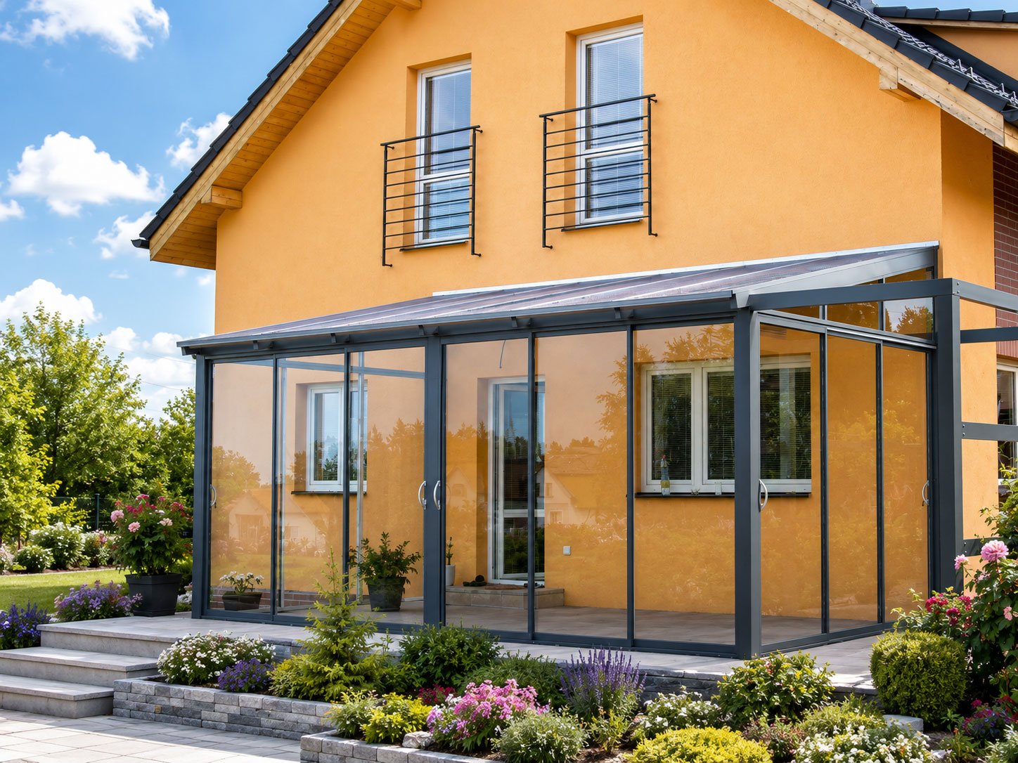 Prosklená zahrada - šířka 2,0 m - délka 2,5 m