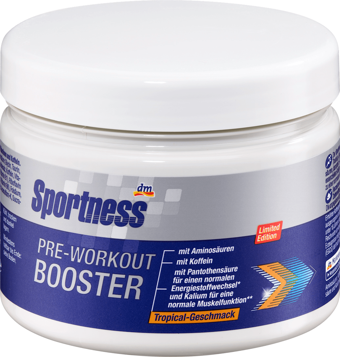 Sportness Pre-Workout Booster s příchutí tropického ovoce