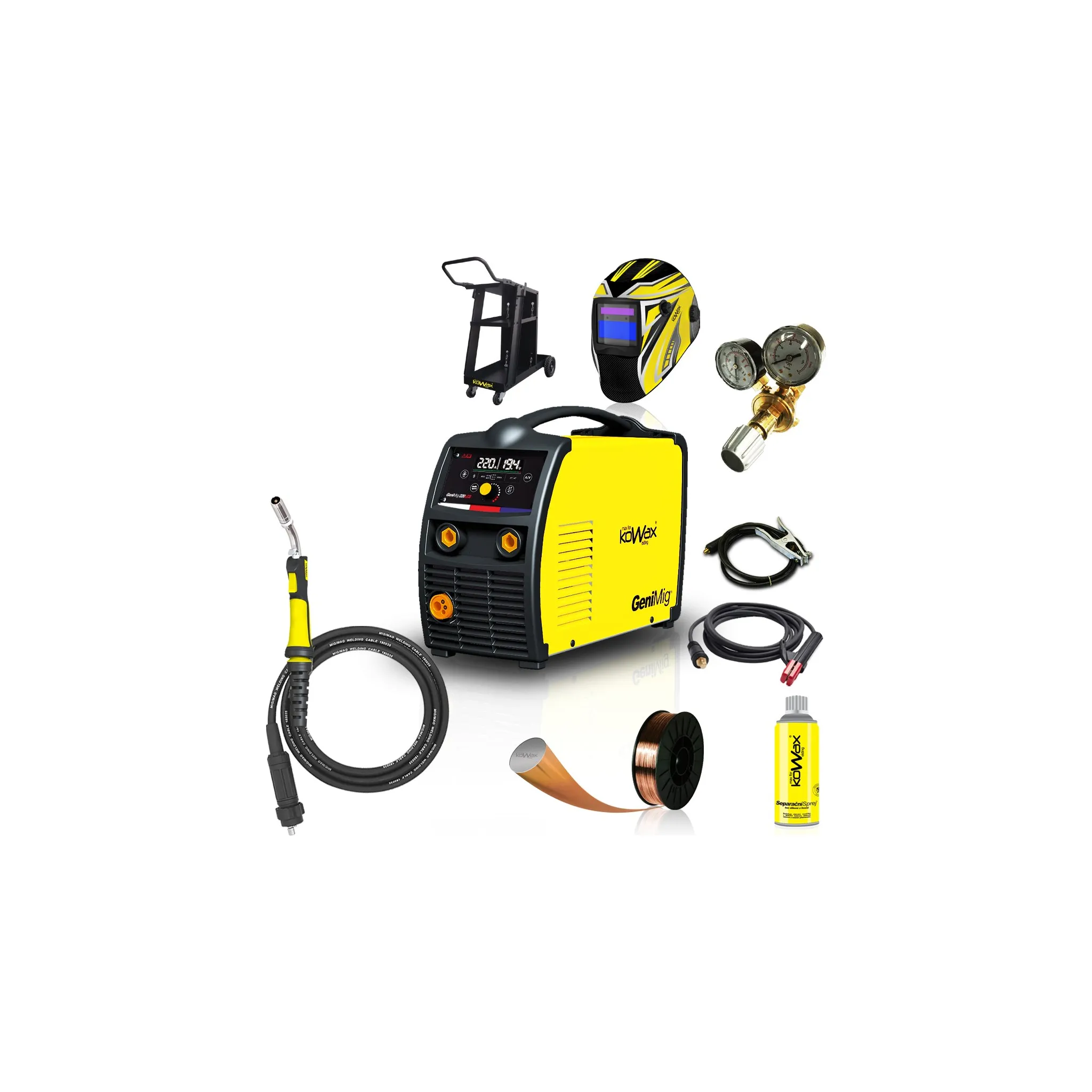 Fotografie 1 - Svářečka Kowax GeniMig 220LCD set 4bL