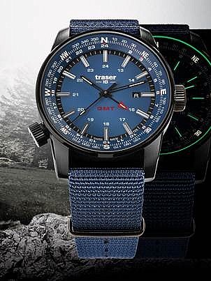 Traser P68 Pathfinder GMT Blue OUTLET s NATO řemenem