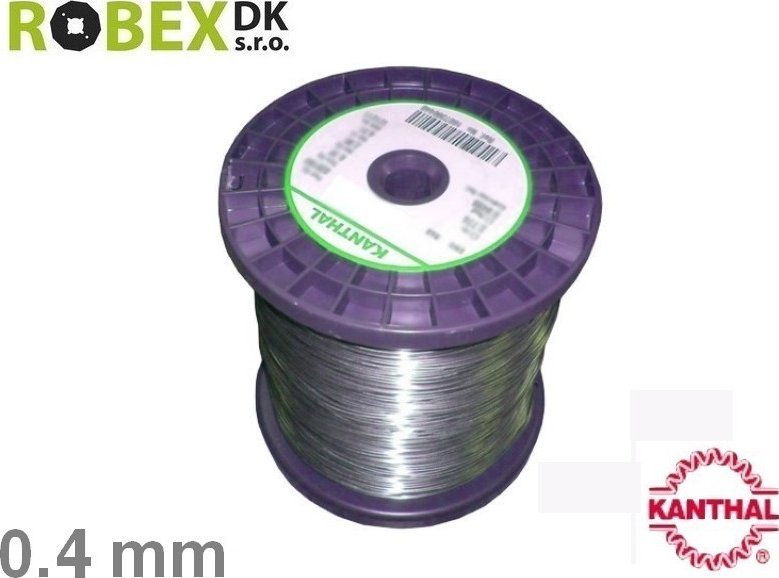 Drát uni K 0.4 mm A - 5 m délka - Odporový řezací drát, struna 0.4K pro řezání polystyrenu - uni 0.4 mm